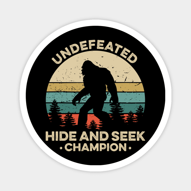 Vintage Undefeated Hide And Seek Champion Shirt Bigfoot Magnet by luisharun